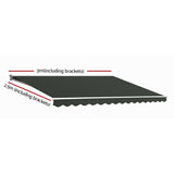 Instahut Retractable Folding Arm Awning Motorised Sunshade 3Mx2.5M Grey