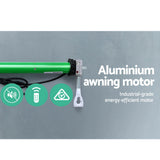 Instahut Retractable Folding Arm Awning Motorised Sunshade 4Mx2.5M Grey