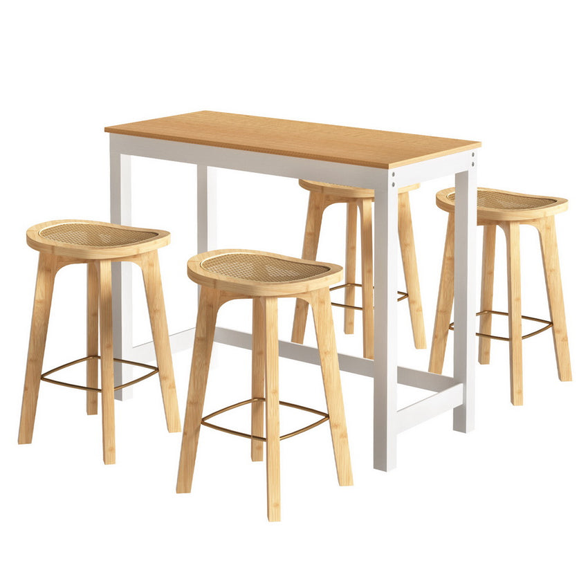 Artiss Bar Table and Stools Set Dining Desk Kitchen Chairs Cafe Pub
