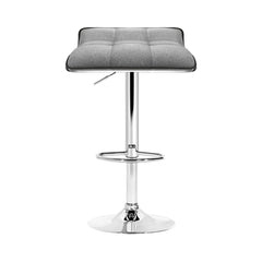 Artiss 2x Bar Stools Linen Padded Gas Lift