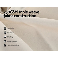 Artiss 2X Blockout Curtains Eyelet 180x213cm Beige