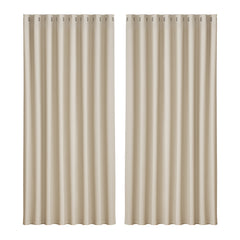 Artiss 2X Blockout Curtains Eyelet 300x230cm Beige