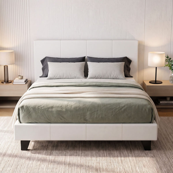 Artiss Bed Frame Double Size White NEO