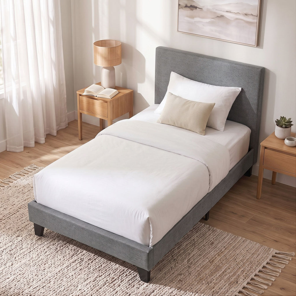 Artiss Bed Frame King Single Size Grey NEO