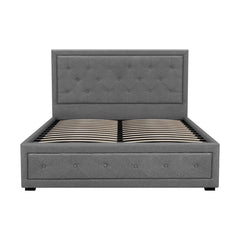 Artiss Bed Frame Double Size Gas Lift Grey TIYO