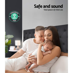 Artiss Bed Head Headboard King Size Fabric - CAPPI Charcoal