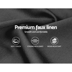 Artiss Bed Head Headboard Queen Size Fabric - CAPPI Charcoal