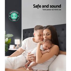 Artiss Bed Head Headboard Queen Size Fabric - CAPPI Charcoal