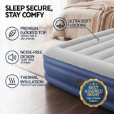 Bestway Single Air Mattress with Built-in Pump Tritech Inflatable Bed 46cm