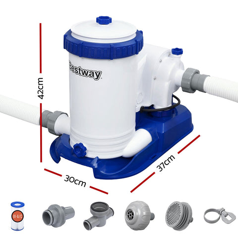 Bestway Pool Pump Cartridge Filter 2500GPH 9463L/H Flowclear Filters Cleaner