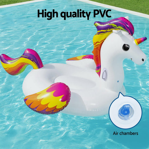 Bestway Unicorn Float Rider Inflatable Ride On Floating Pool Lounger 224x156CM