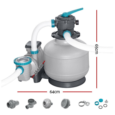 Bestway Pool Pump Sand Filter 3000GPH 11355L/H Pools Flowclear Filters
