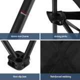 Weisshorn Folding Camping Moon Chair Portable Seat Weight Capacity 120KG Black