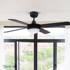 Devanti 52'' Ceiling Fan DC Motor w/Light w/Remote - Black