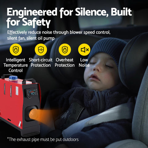 Giantz Diesel Air Heater All-in-one 12V 5KW LCD Remote Control for Car RV Indoors caravan machinery