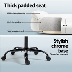 Artiss Computer Desk Executive Office Chairs Sets White