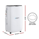 Devanti Dehumidifier 20L Air Purifier White