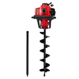 Giantz Post Hole Digger 200mm Petrol Drill Extension Auger Bits