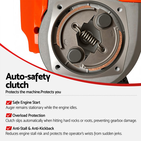 Giantz Post Hole Digger Motor Only Engine Petrol Red