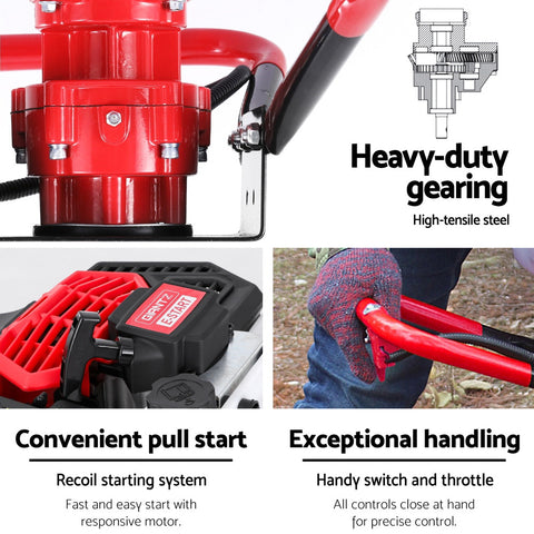 Giantz Post Hole Digger Motor Only Petrol Engine Red