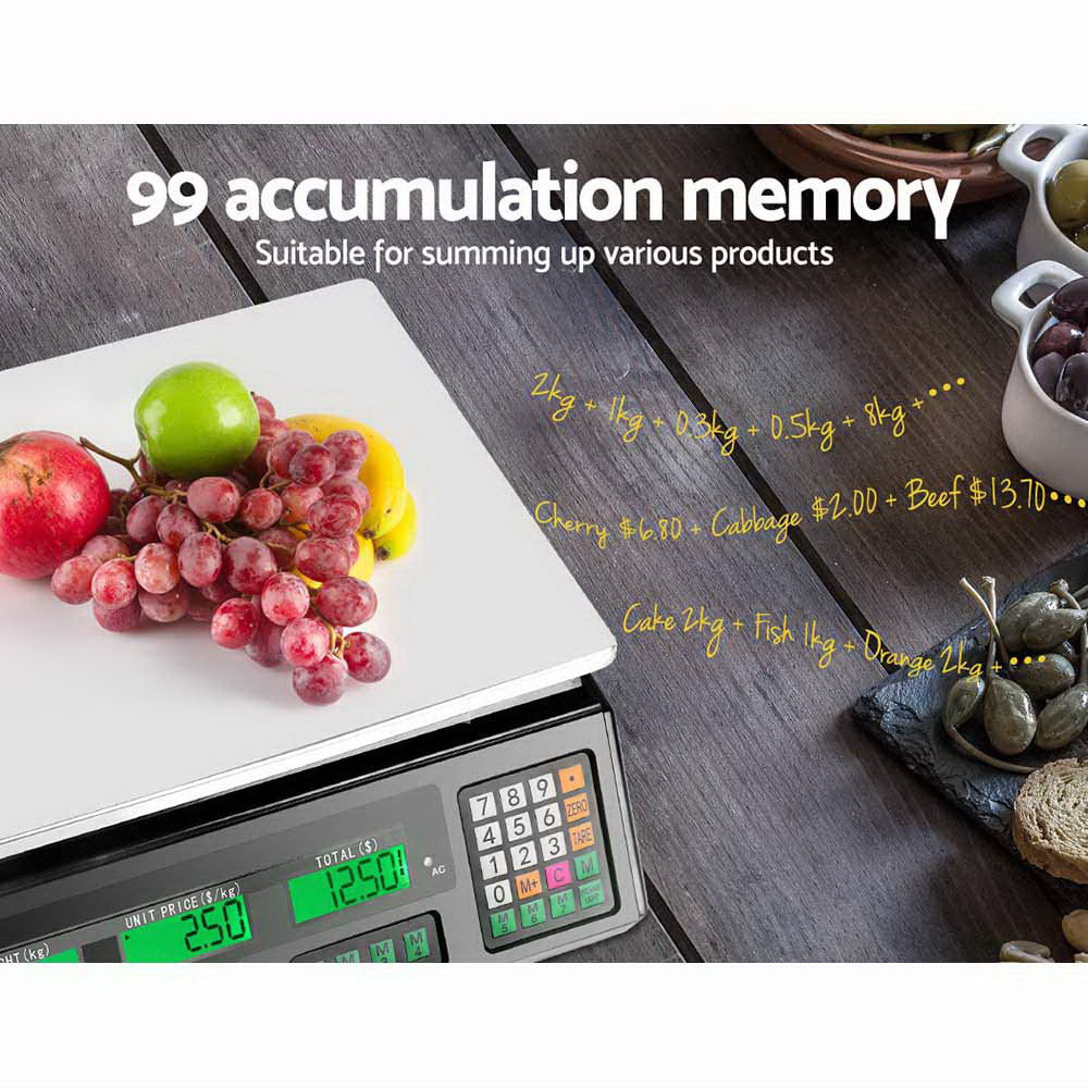 Emajin Scales Digital Kitchen 40KG Weighing Scales Platform Scales Bla ...