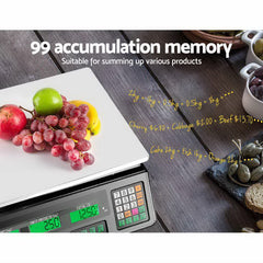 Emajin Digital Kitchen Weighing Scale - Precision 40KG Platform Scale with LCD Display NT Deals