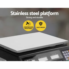 Emajin Digital Kitchen Weighing Scale - Precision 40KG Platform Scale with LCD Display NT Deals