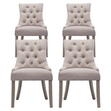 Artiss Dining Chairs Set of 4 Linen French Provincial Beige