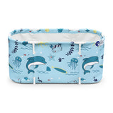 Weisshorn Foldable Bathtub PVC Spa Bucket Inflatable Cushion 114x62cm Blue