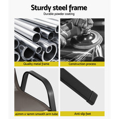 Gardeon 6PC Outdoor Dining Chairs Stackable Lounge Chair Patio Furniture Brown