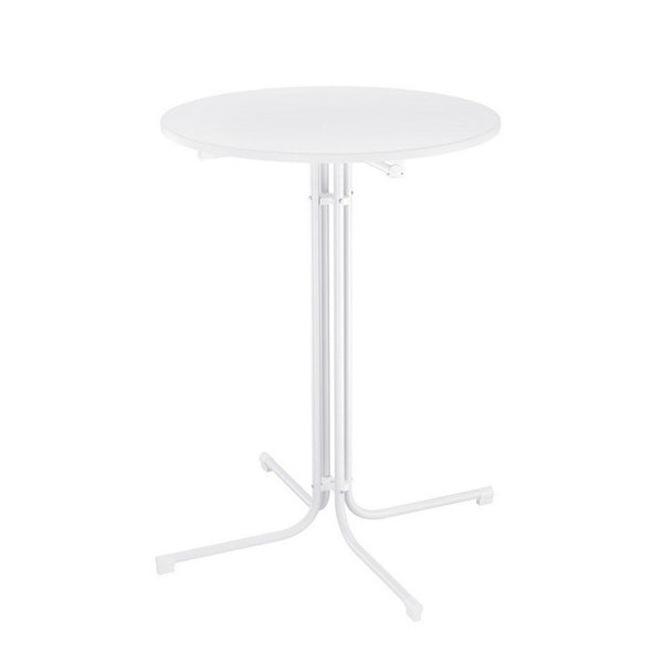 Gardeon Outdoor Bar Table Round Folding Desk Top 109cm Patio Furniture White