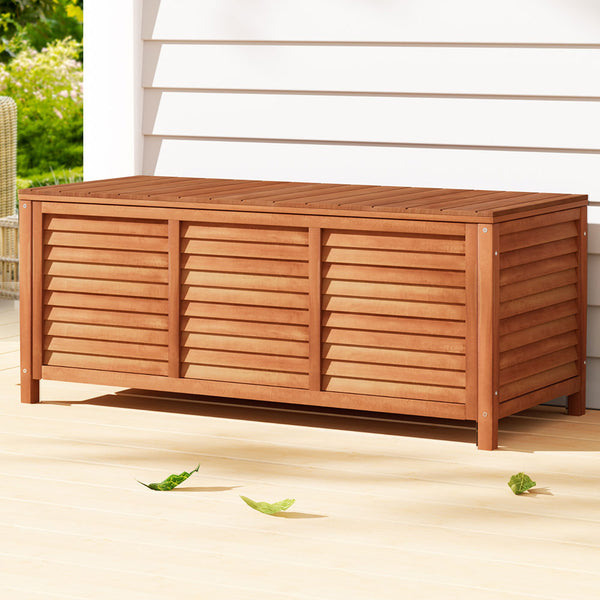 Gardeon Outdoor Storage Bench Box 210L Wooden Patio Furniture Garden Chair Seat
