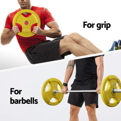 Everfit Weight Plates Olympic 20kg Dumbbell Barbell Plate Weight Lifting Home Gym Yellow