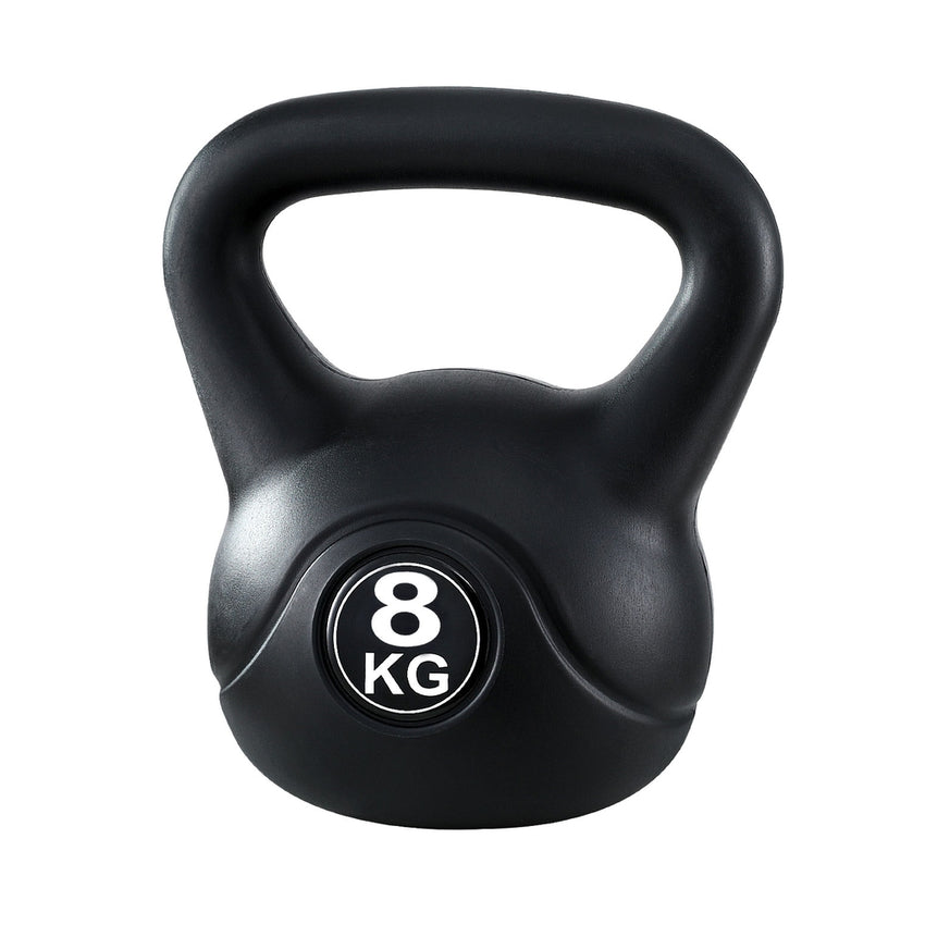 Everfit 8kg Kettlebell Set Weight Lifting Bench Dumbbells Kettle Bell Gym Home