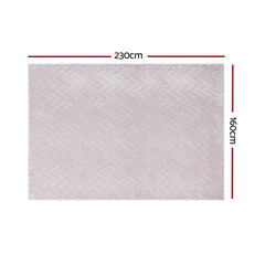 Artiss Rug 160x230cm Area Rug Washable Mat Large Carpet Microfiber Ripple