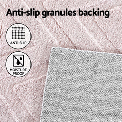 Artiss Rug 200x290cm Area Rug Washable Mat Large Carpet Microfiber Ripple