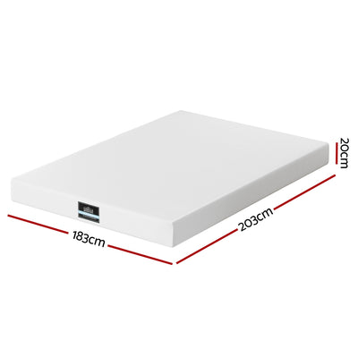 Giselle 20cm Memory Foam Mattress Green Tea King