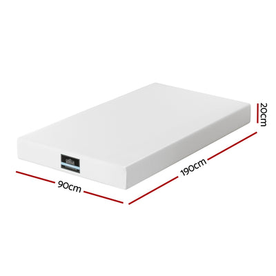 Giselle 20cm Memory Foam Mattress Green Tea Single