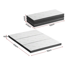 Giselle Foldable Mattress Folding Foam Mattresses Bamboo Queen