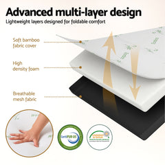 Giselle Foldable Mattress Folding Foam Mattresses Bamboo Queen