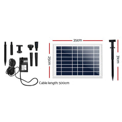 Gardeon Solar Pond Pump Submersible Water Fountain Kit 6.6FT