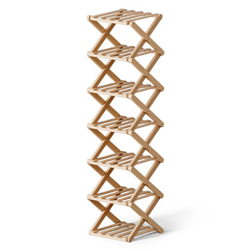 Artiss 7 Tier Bamboo Foldable Shoe Rack Organizer Entryway
