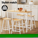 Artiss 4x Bar Stools Wooden Chairs Oak