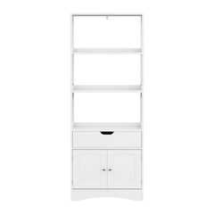 Artiss Bathroom Floor Storage Cabinet with 2 Drawers 3 Open Shelves 2 Doors White