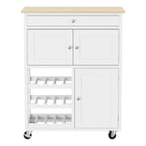 Artiss Kitchen Island Trolley Rolling Serving Cart Storage Cart Drawer Cupboard