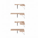 Artiss Floating Wall Shelf Corner Shelves Set of 4 Wood