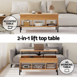 Artiss Coffee Table Lift-top Oak