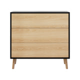 Artiss 3 Chest of Drawers Dresser Table Black&Pine