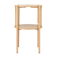 Artiss Coffee Table 2-Tier Round Wood