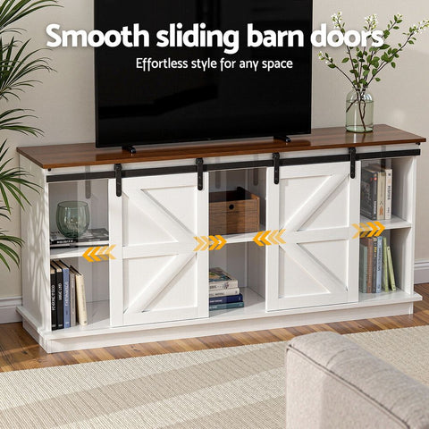 Artiss Buffet Sideboard Storage Cabinet Kitchen Cupboard Sliding Doors White